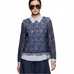 Sister Jane Blue Lace Blouse